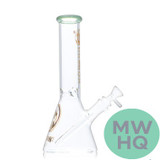 Dragon Glass Straight Tube Bong Water Pipe Beaker Base With Diffused Downstem & Ice Catcher - 370 Grams - 10 Inches - Assorted Colors [DGE-470] (MSRP $20.00)