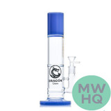 Dragon Glass Straight Tube Bong Water Pipe With Inline Perc & Thick Base - 588 Grams - 11 Inches - Assorted Colors [DGD-157] (MSRP $32.00)
