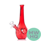 Dragon Glass Straight Tube Heart Vase Water Pipe With Downstem - 215 Grams - 8.5 Inches - Assorted Colors [DGE-480] (MSRP $26.00)