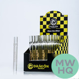Dragon Platinum Glass One Hitter Chillum Hand Pipe - Display of 24 [DP-14] (MSRP $2.00 Each)