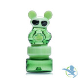 Shadow Glass Cartoon Bear With Sunglasses Hand Pipe - 64 Grams - 4 Inches - Assorted Colors [SGH-054] (MSRP $18.00)