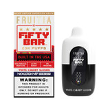 Fruitia x Fifty Bar 18ML 20K Puffs Nixodine Disposable Device With Always Active Boost & Adjustable Airflow - Display of 5 - White Cherry Slushie