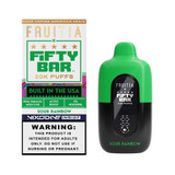 Fruitia x Fifty Bar 18ML 20K Puffs Nixodine Disposable Device With Always Active Boost & Adjustable Airflow - Display of 5 - Sour Rainbow