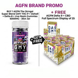 AGFN The Strngst Super Blend GMY THC-P + Delta-9 + Delta-8 + Live Resin Gummies 6000MG - 30ct Jar (MSRP $44.99)