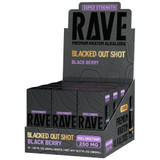 Rave Kratom Blacked Out Full Spectrum Shot 250MG 30ML - Display of 12 - Black Berry
