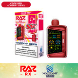 Raz RX 50K Puffs 19ML Nixodine Disposable Vape With LED Screen - Display of 5 - Code Red (Cherry Dew Edition)