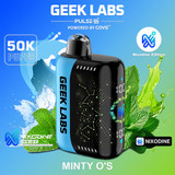 Geek Labs Pulse X 50K Puffs 28ML Nixodine Disposable Device With 3D Curved Screen - Display of 5 - Minty O's