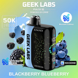 Geek Labs Pulse X 50K Puffs 28ML Nixodine Disposable Device With 3D Curved Screen - Display of 5 - Blackberry Blueberry