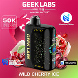 Geek Labs Pulse X 50K Puffs 28ML Nixodine Disposable Device With 3D Curved Screen - Display of 5 - Wild Cherry Ice