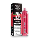 Al Fakher Crown Bar Crystal V2 12K Puffs 18ML Disposable Device With Digital Screen - Display of 5 - Two Apple
