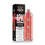 Al Fakher Crown Bar Crystal V2 12K Puffs 18ML Disposable Device With Digital Screen - Display of 5 - Peach Ice