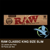 RAW Rolling Papers - King Size Slim - 50 Pack
