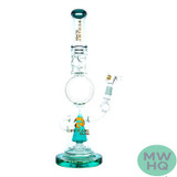 Tsunami Glass Water Pipe Sprinkler Donut - 17.5 Inches - 1095 Grams