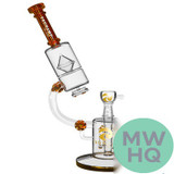 Tsunami Glass Water Pipe Microscope Quad Rocket Domed Perc - 14.5 Inches - 822 Grams