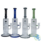 BLO Glass Water Pipe With 2 Matrix Perc - 644 Grams - 11.85 Inches [G12-5]