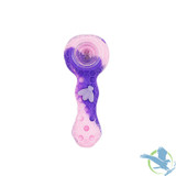 Stratus Silicone Bee Spoon Hand Pipe - 60 Grams - 4.25 Inches - Shiny Orchid