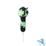 Stratus 2 In 1 Silicone Pipe For Dry & Wax - 70 Grams - 4.5 Inches - Sh Panther/UV Slime