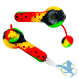 Stratus 2 In 1 Silicone Pipe For Dry & Wax - 70 Grams - 4.5 Inches - Rasta