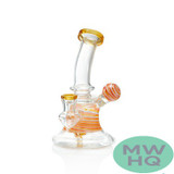 Glass Water Pipe With Bent Neck - 399 Grams - 7.05 Inches - Assorted Colors [GL-14]