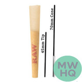 RAW Classic Single Size Pre-Rolled Cones - Pack of 20 Cones - Display of 12 Packs