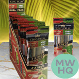 King Palm King Size Dual Pack Flavored Real Leaf Rolls - Pack of 2 - Display of 20 Packs