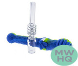 Stratus 4.5" Silicone Bee Honey Dipper With 14mm Quartz Straw