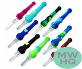 Stratus 4.5" Silicone Bee Honey Dipper With 14mm Quartz Straw