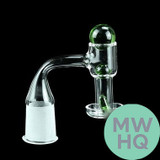 Dragon Glass Quartz Banger With Terp Slurper Vacuum With 3 Terp Pearls & Frosted Joint - 90 Degree Angle [DQF-011]