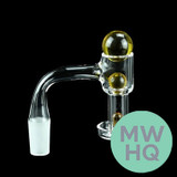 Dragon Glass Quartz Banger With Terp Slurper Vacuum With 3 Terp Pearls & Frosted Joint - 90 Degree Angle [DQF-015]