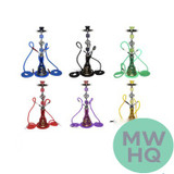 Zebra Smoke Sharing 22 Inch Triple Hose Hookah - Assorted Colors