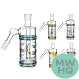Dragon Glass Ash Catcher With Showerhead Perc 45 Degree For Glass Water Pipe - 154 Grams - 5.2 Inches - Assorted Colors [AS-054]
