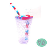 Silicone Slushy Cup To-Go 8 Inches Water Pipe - Assorted Colors