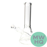 Glass Clear Beaker Base Water Pipe With Ice Catcher & Downstem - 268 Grams - 8 Inches