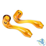 Dragon Glass Hand Pipe Curved sherlock - 50 Grams - 4 Inches - Assorted Colors [DGH-016]