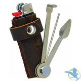 Smokezilla Real Genuine Leather Lighter Holder With Pipe Tools - Display of 6