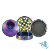 Smokezilla Metal Rainbow Grinder - 4 Parts - Display of 6