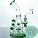 Tsunami Glass Water Pipe Concentrate Rig Marble With Tire Perc - 331 Grams - 8 Inches