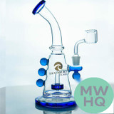 Tsunami Glass Water Pipe Concentrate Rig Marble With Tire Perc - 331 Grams - 8 Inches