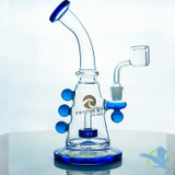 Tsunami Glass Water Pipe Concentrate Rig Marble With Tire Perc - 331 Grams - 8 Inches