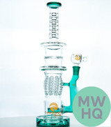 Tsunami Glass Water Pipe Grenade Turbine & Matrix Percs - 649 Grams - 12.5 Inches