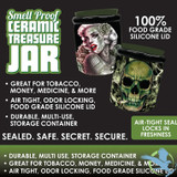 Smokezilla Smell Proof Ceramic Treasure Jar - Assorted Designs - Display of 6
