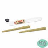 RAW Pressed Bud Wrap Pre-Rolled King Size Flower Cones - Pack of 2 - Display of 12 Packs
