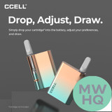CCELL Palm Pro 500mAh Variable Voltage 510 Thread Battery With Type-C Cable