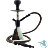 Pharaohs Aztec Single Hose Hookah - 16 Inch - White Gold