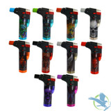 Smokezilla XXL Light-Up Refillable Electronic Butane Torch - Display of 12