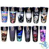 Smokezilla Fire Retardant Plastic Tin Butt Bucket - Assorted Designs - Display of 12