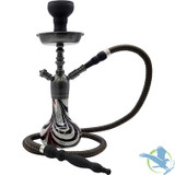 Pharaohs Nubia 14 Inch Single Hose Hookah - Zebra