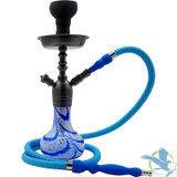 Pharaohs Nubia 14 Inch Single Hose Hookah - Sky