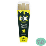 Pop Cones Unbleached 1 1/4 Size Cones - Pack of 6 - Display of 24 Packs