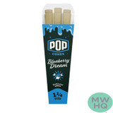 Pop Cones Unbleached 1 1/4 Size Cones - Pack of 6 - Display of 24 Packs